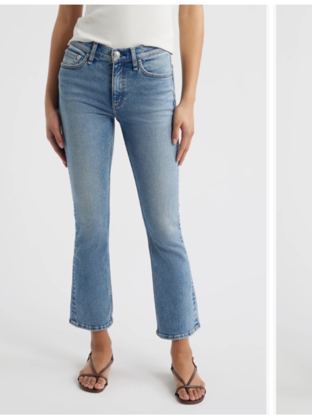 Rag & bone flexi Peyton mid rise ankle boot cut jean